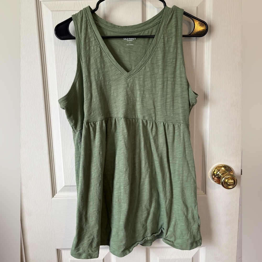 Old Navy Maternity Women's Olive Green Tank Top